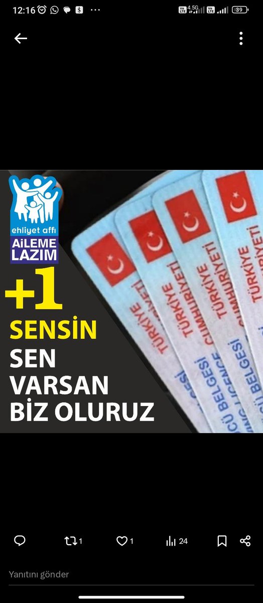 Saanto86's tweet photo. TrafikTasarısını İptalEt
#EhliyetAffı 
Şu saatlerde 3 5 er tweet atıp 3 5 tane Rt yapalım . Haydi bir silkelenelim yoksa silkecekceler bizi. Bu cezadan önce af istiyoruz. https://t.co/D4MnwCco2m