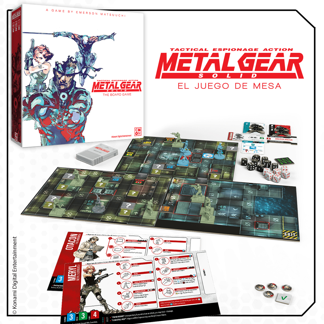 ¡No bajes la guardia!
En unos meses llegará METAL GEAR SOLID: EL JUEGO DE MESA, que presenta a los personajes más icónicos de la franquicia Metal Gear en una experiencia cooperativa de acción de espionaje táctico. Infíltrate por los pasillos de Shadow Moses y ábrete camino a lo