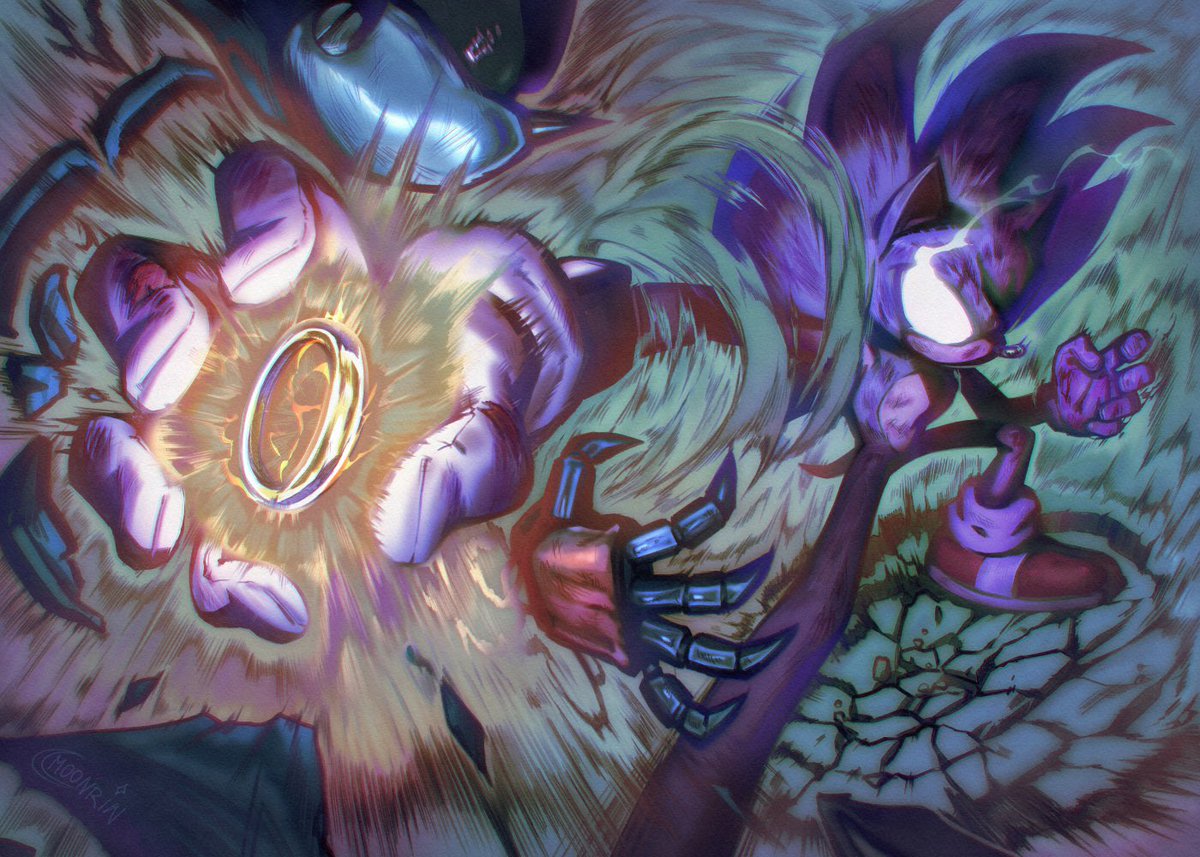 Comm. Illustration for fanfic 
#SonicTheHedgehog #MetalSonic