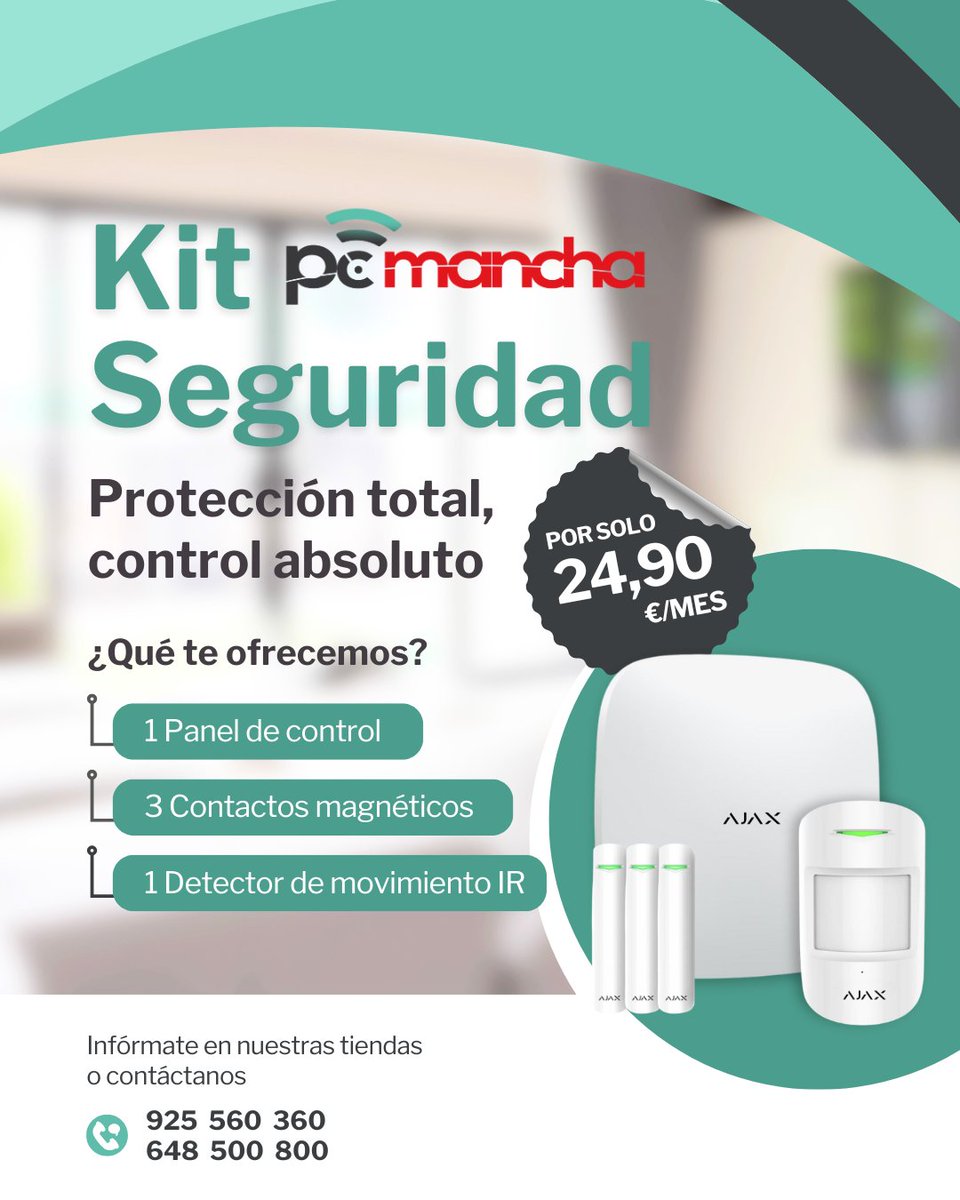 pcmancha_com's tweet image. 🔒 Protege tu hogar o negocio con la tecnología líder en seguridad de #AjaxSystem y la confianza de #PCMancha. 

#Seguridad #Alarma