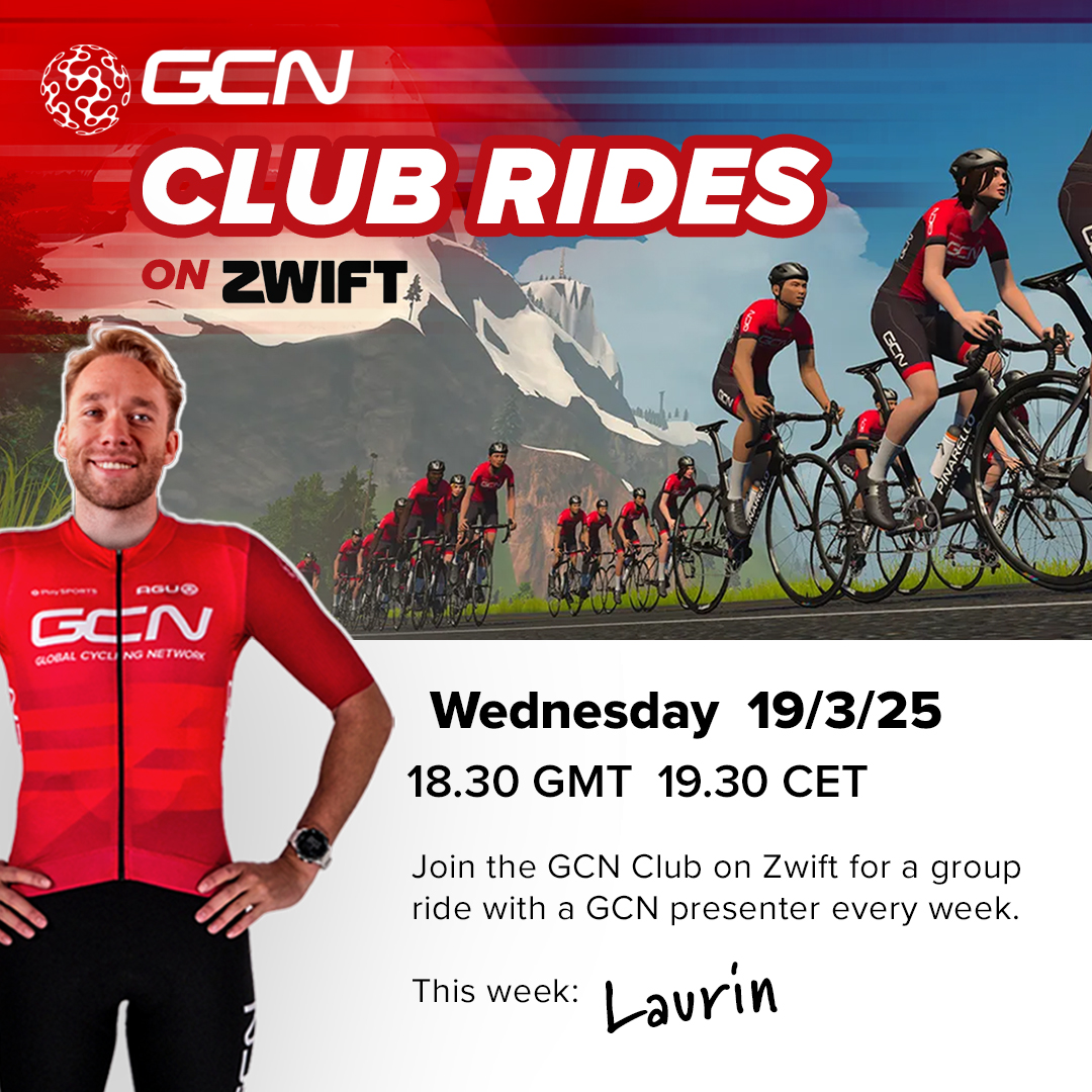 gcntweet's tweet image. Join us for a ride on @GoZwift!

ℹ️👇
🚲 Laurin Winter
🗓️ 19 March
⏰ 11:30PST/14:30EST/18:30GMT/19:30CET⁠ ⁠
📍Zwift 👉 gcn.eu/6D9sEr 👈

#GCN #GlobalCyclingNetwork #CyclingLife #Bicycle #Cyclist #CyclingTraining #CyclingFitness #HowTo #Bike #Cycling