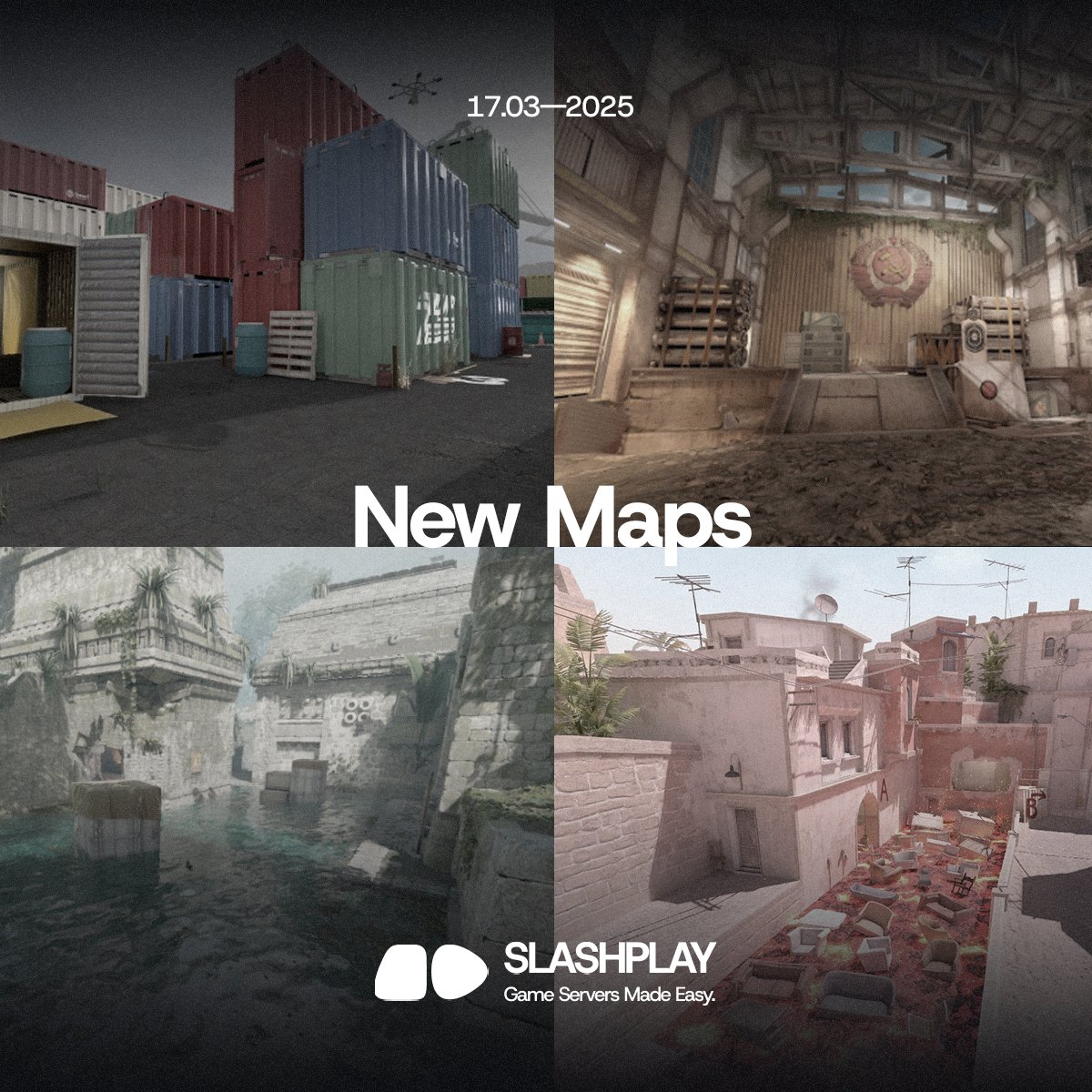 New exciting maps have been added to the map pool - check out 'Mirage Is Lava', the new Cache and many more... 🔥