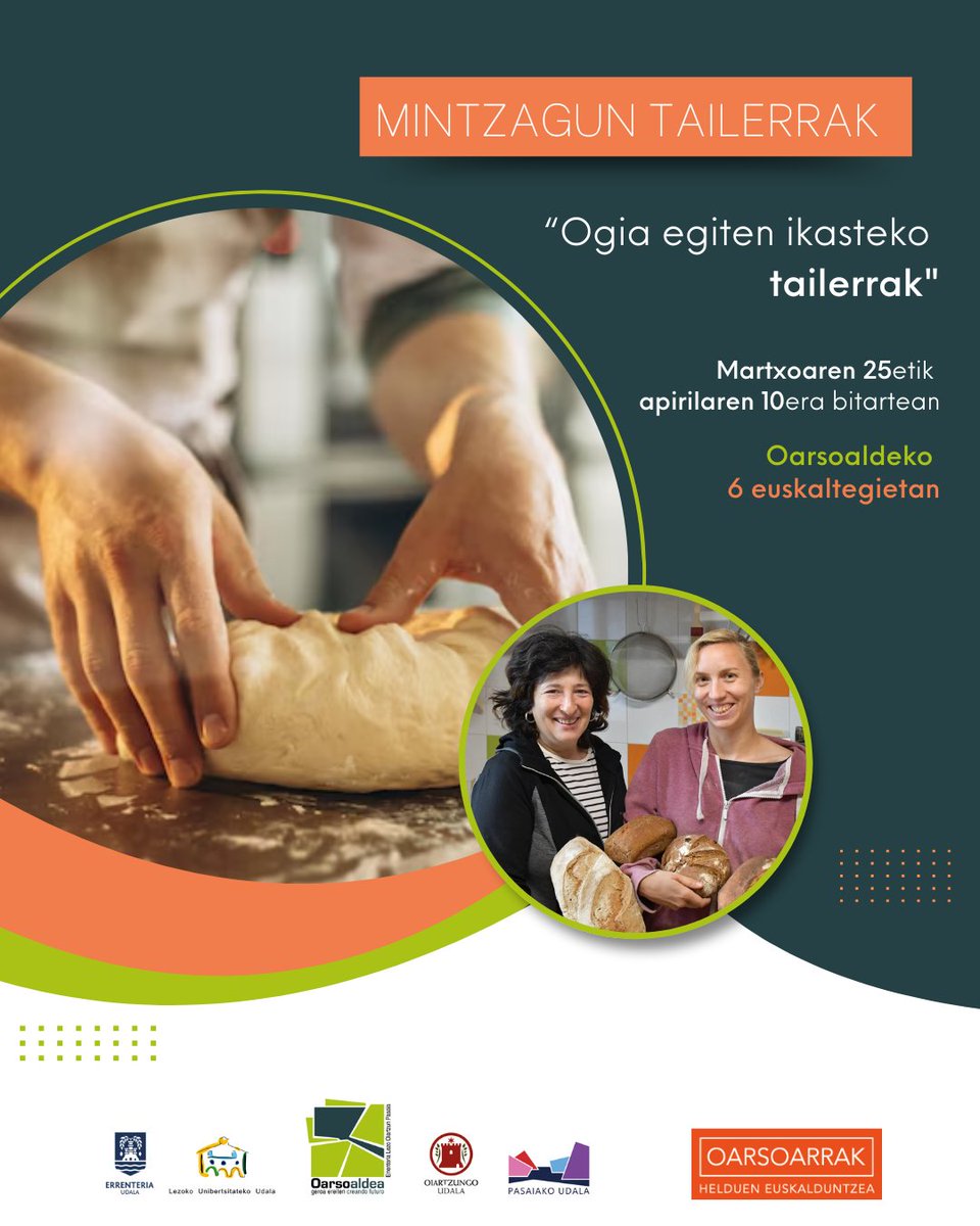 𝐈𝐤𝐚𝐬𝐢 𝐞𝐭𝐱𝐞𝐚𝐧 𝐨𝐠𝐢𝐚 𝐞𝐠𝐢𝐭𝐞𝐧!🍞

Oarsoaldeko euskaltegietako ikasleek hitzordu berezia dute 𝔼𝕕𝕦𝕣𝕟𝕖 𝔸𝕘𝕚𝕣𝕣𝕖rekin

______

¡𝐀𝐩𝐫𝐞𝐧𝐝𝐞 𝐚 𝐡𝐚𝐜𝐞𝐫 𝐩𝐚𝐧 𝐞𝐧 𝐜𝐚𝐬𝐚! 🍞 Con 𝔼𝕕𝕦𝕣𝕟𝕖 𝔸𝕘𝕚𝕣𝕣𝕖.

🗞️labur.eus/i6q5jqwu

<a href="/oarsoarrak/">Oarsoarrak</a>