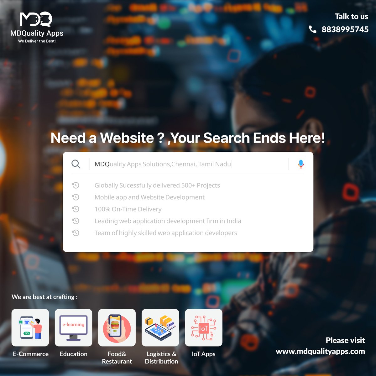 mdqualityapps's tweet image. Looking for a Website? We&apos;ve Got You Covered!

Contact us
mdqualityapps.com
8838995745

#WebsiteDevelopment #WebDesign #DigitalSolutions #ECommerce #EducationTech #FoodTech #IoTApps #BusinessGrowth #OnlineSuccess #TechInnovation #CustomWebSolutions #MDQualityApps #mdq