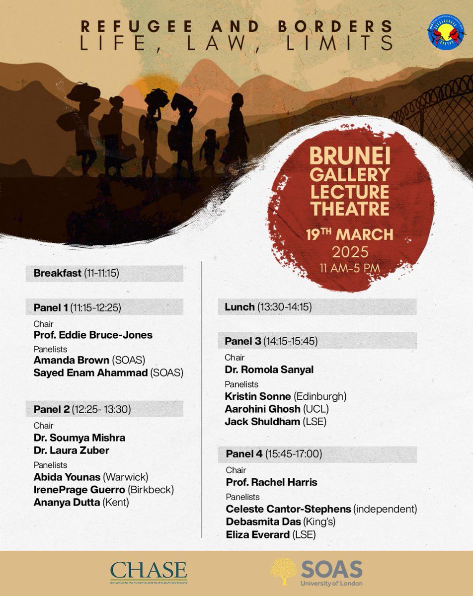 We are glad to share with you our events poster for the launch of the Refugee Justice Network.