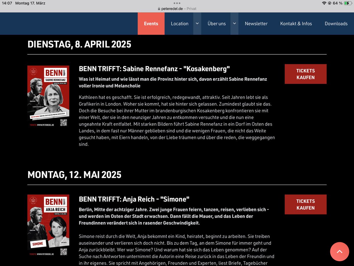 Literatur im Gespräch peteredel.de/benntrifft