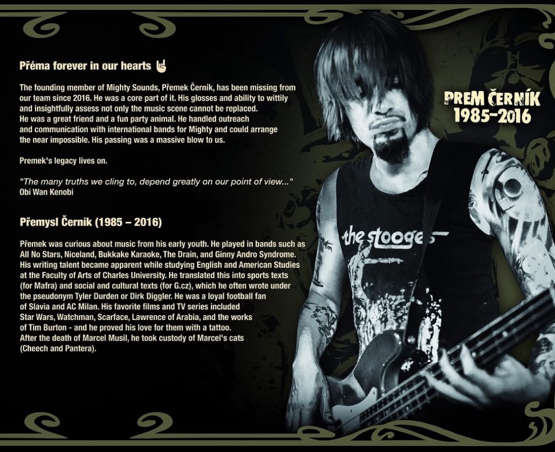 🖤 Dnes by našemu kamarádovi, bráchovi a kolegovi Přemkovi bylo 40. Stále moc chybí 

💔 Today our friend, brother and colleague Přemek would have turned 40. He’s still very much missed.