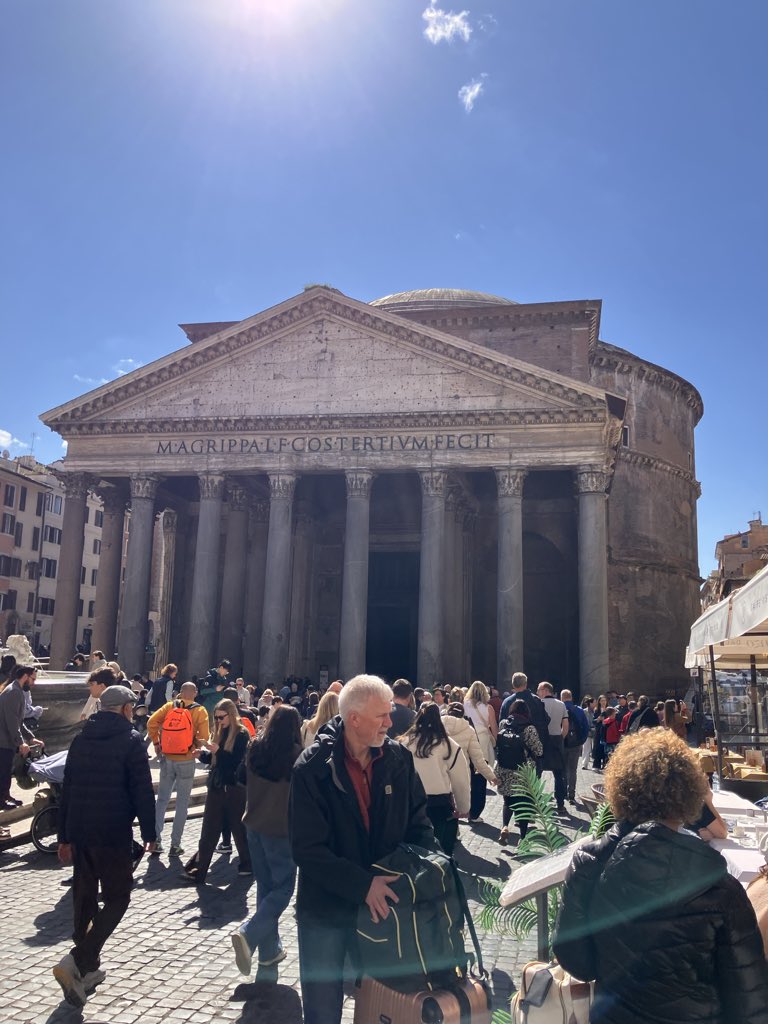 SJA_McC's tweet photo. Last Untraditional Constitutional 🇮🇹 

Today the Pantheon and the Borghese Gardens

Now off to the Da Vinci museum @rava_ian 👍

Then heading this evening to a posh, highly recommended by a local friend of one of my lovely sons, restaurant….specialising in tripe!😳

#ILoveRoma❤️ https://t.co/0ct8bFSh5g