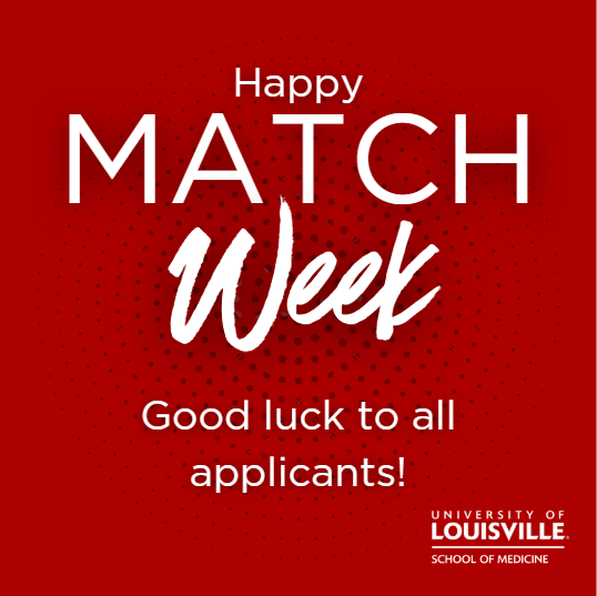 Happy Match Week! 
Good luck to all medical students. We can't wait for Friday to see who we matched with. 
#UofLPMR #PMR #Match2025 #MatchWeek #Match <a href="/UofL/">University of Louisville</a> <a href="/UofLHealth/">UofL Health</a>