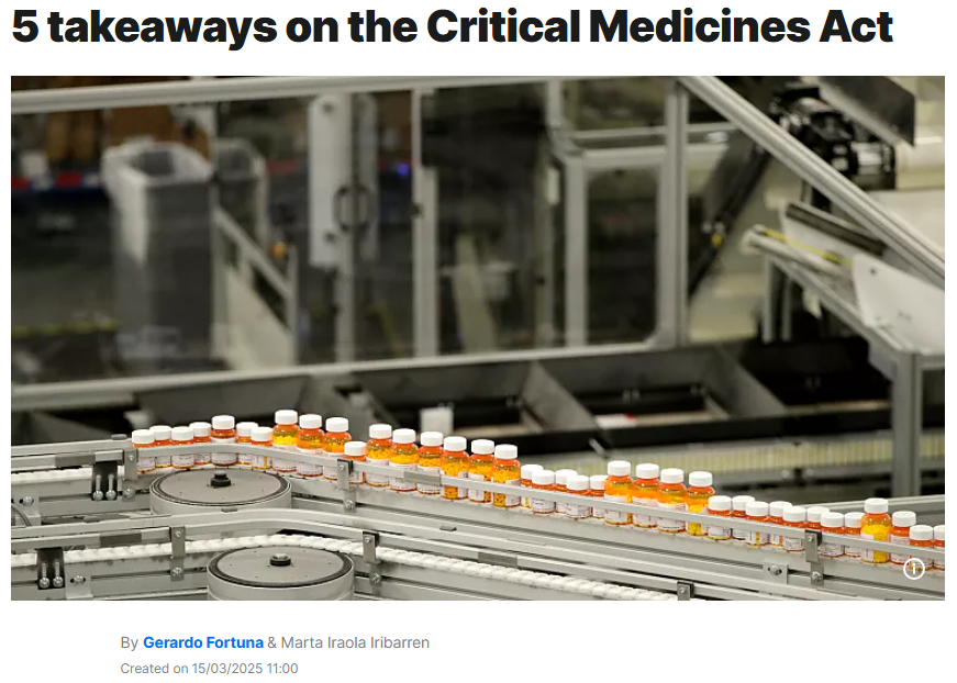 The draft rules to secure EU's access to critical medicines were unveiled last week. While ambitious in some areas, in other respects the proposal was unspectacular, particularly in coordinating contingency stock.
Here are 5 takeaways on the Critical MedicinesAct 👇