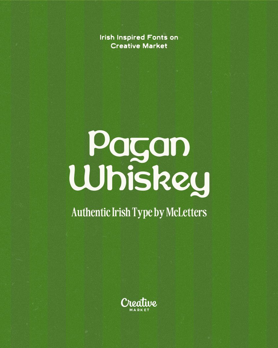 CreativeMarket's tweet photo. Feelin’ Lucky? 🍀✨ Celebrate St. Paddy’s Day with these lucky letters 🌈 Search for #IrishInspired fonts on Creative Market today - Sláinte! #HappyPaddysDay https://t.co/mPrZCyOuRb