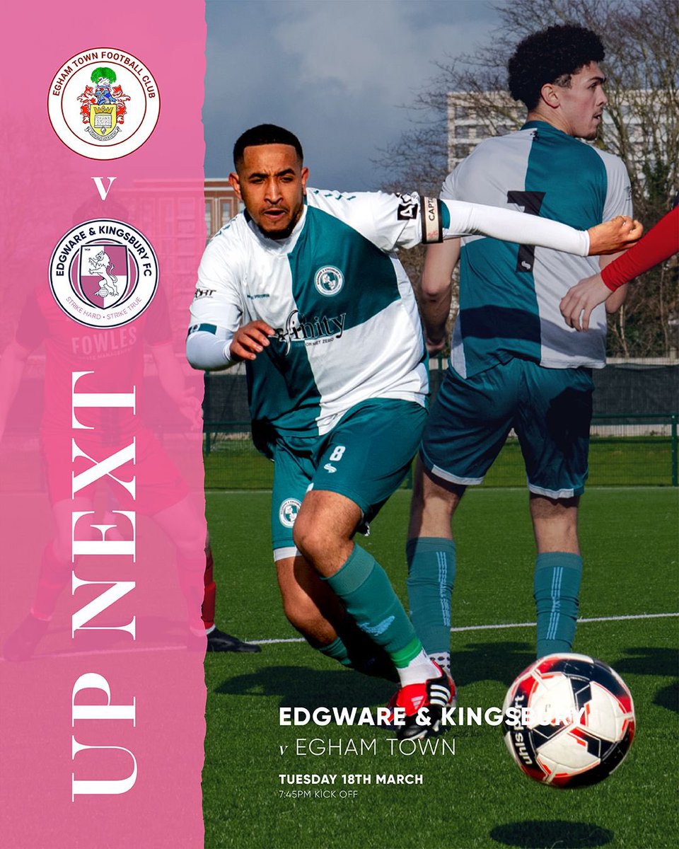 ⬆️ Up next #TheWares get back on the road travelling to high flying Egham.

🗓️ Tuesday 18th March
🏟️ Runnymeade Stadium
📍 TW20 8XD
🆚 <a href="/EghamTown/">Egham Town FC</a> 
⚽️ 7:45 KO

🚙 Safe journey &amp; see you there, where we can all get right behind Granty’s green &amp; white army! 💚🤍

#UpTheWares