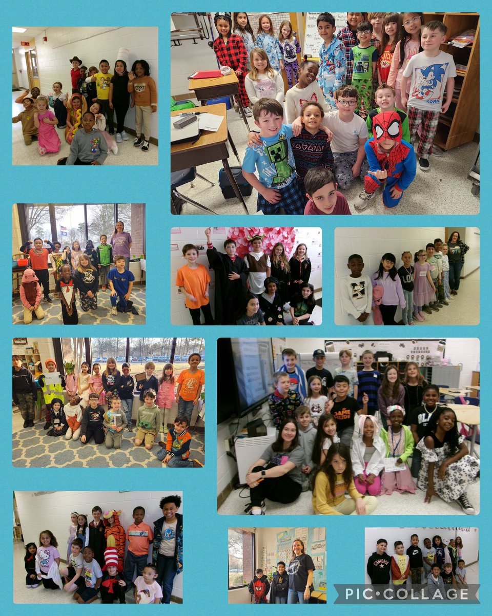 Glenwood Elementary School celebrated Reading Month with a Spirt Week full of themed dress up days: Superhero Day, Book Character Day, Word Day, Rockstar Day, and Pajama Day 📚 <a href="/vbschools/">VBSchools</a>