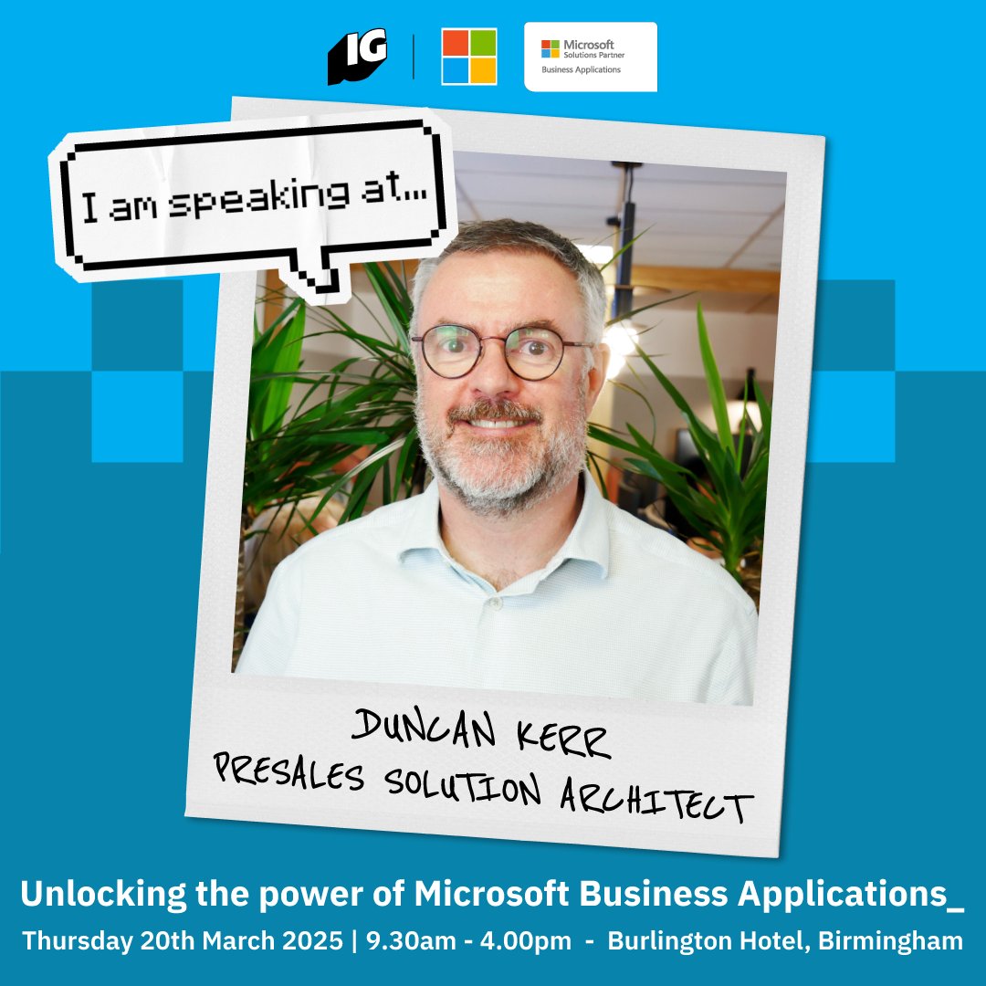 Infinity Group (@infinitygrouptw) on Twitter photo Get ready to learn from Duncan Kerr, Presales Solution Architect here at Infinity Group, at our Microsoft Business Applications event! 🌟
Register here! eu1.hubs.ly/H0g-Skw0
#microsoft #digitaltransformation #businessapplications #msftadvocate Get ready to learn from Duncan Kerr, Presales Solution Architect here at Infinity Group, at our Microsoft Business Applications event! 🌟
Register here! eu1.hubs.ly/H0g-Skw0
#microsoft #digitaltransformation #businessapplications #msftadvocate