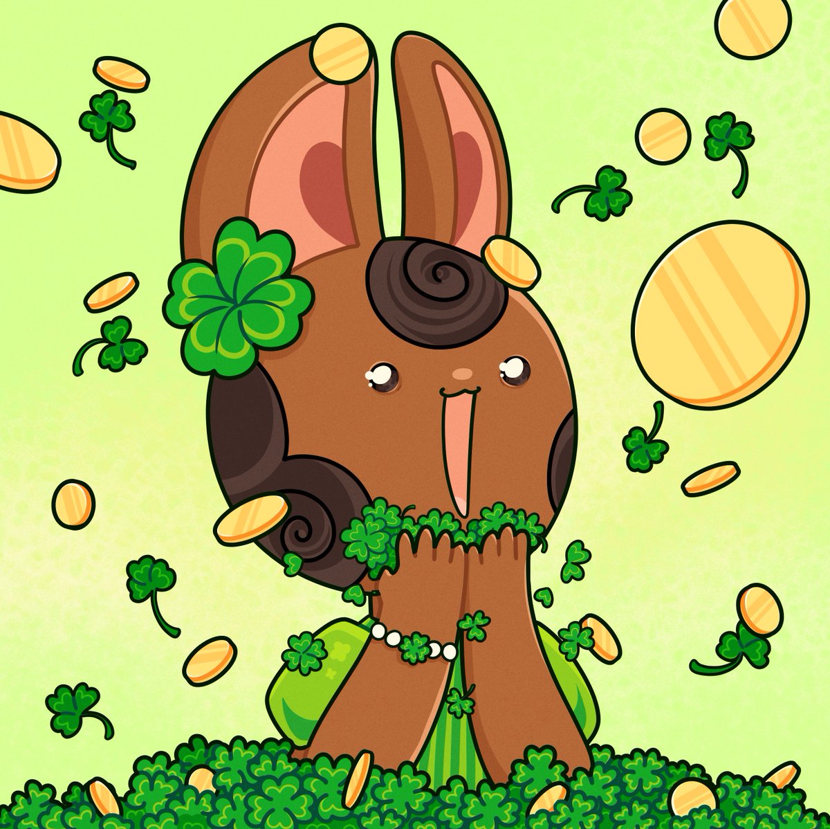 bunnycocoafluff's tweet image. Happy St. Patrick's Day, mah doods!