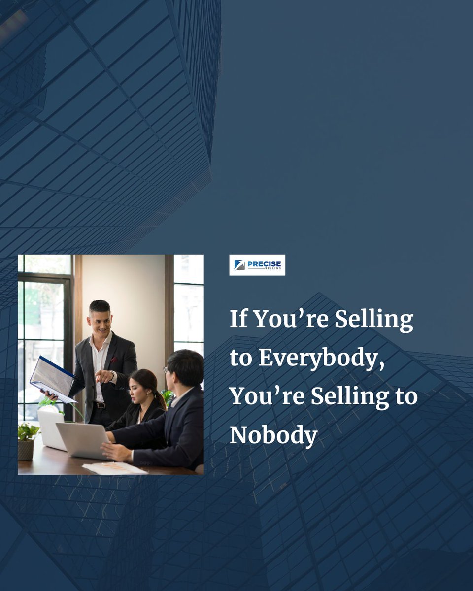 A broad sales pitch might feel like a safe bet—cast a wide net, talk to more people, close more deals. But that’s not how it works.

linkedin.com/pulse/youre-se…

Where do you see sales teams making this mistake? Let’s discuss.