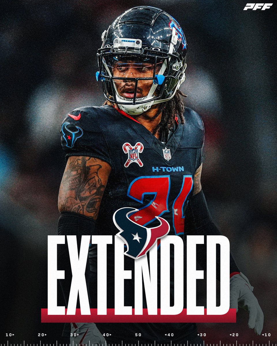 Derek Stingley Jr has agreed to a 3 year, $90M extension with the Texans, per <a href="/AdamSchefter/">Adam Schefter</a> 

Derek Stingley Jr in 2024

🔒  39.6 passer rating allowed (1st)
🔒  45.3% completion rate allowed (2nd)