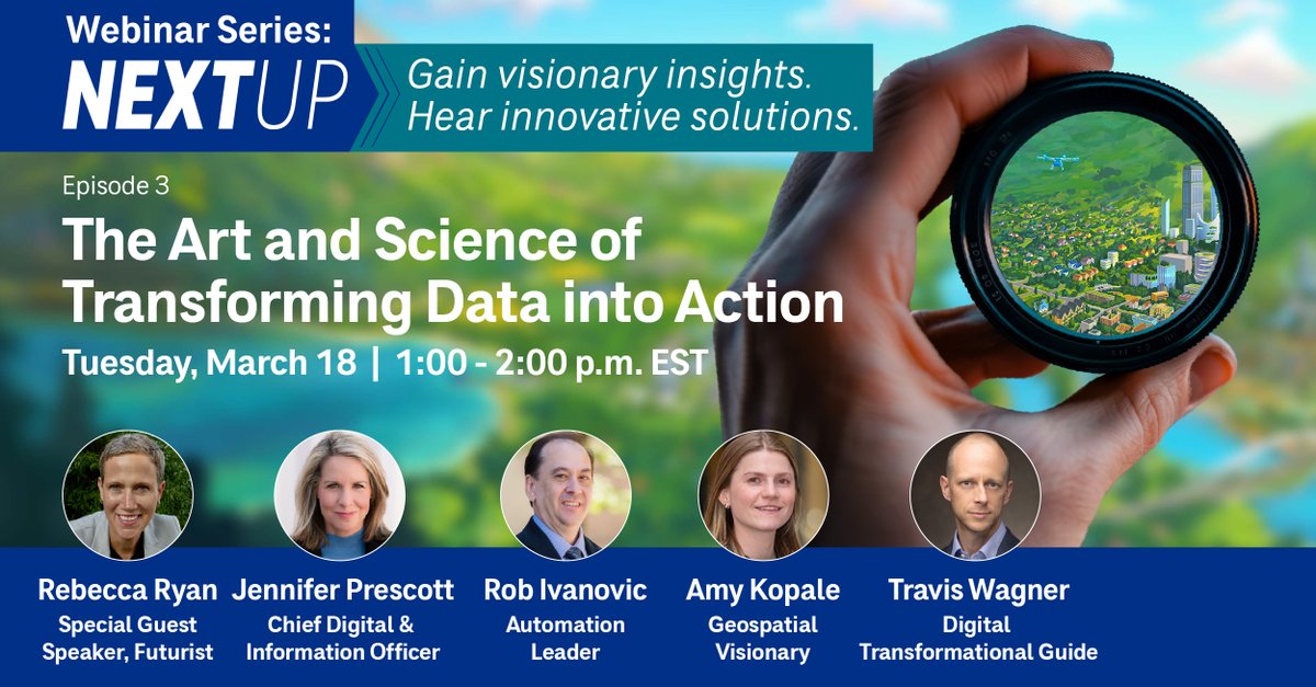 CDMSmith's tweet image. Join us tomorrow for our final #NextUp webinar to gain insights into the latest industry trends and strategies: “𝗧𝗵𝗲 𝗔𝗿𝘁 𝗮𝗻𝗱 𝗦𝗰𝗶𝗲𝗻𝗰𝗲 𝗼𝗳 𝗧𝗿𝗮𝗻𝘀𝗳𝗼𝗿𝗺𝗶𝗻𝗴 𝗗𝗮𝘁𝗮 𝗶𝗻𝘁𝗼 𝗔𝗰𝘁𝗶𝗼𝗻”! 🧑‍💻 #NextIsNowAtCDMSmith

Register now!
bit.ly/41XGXLI