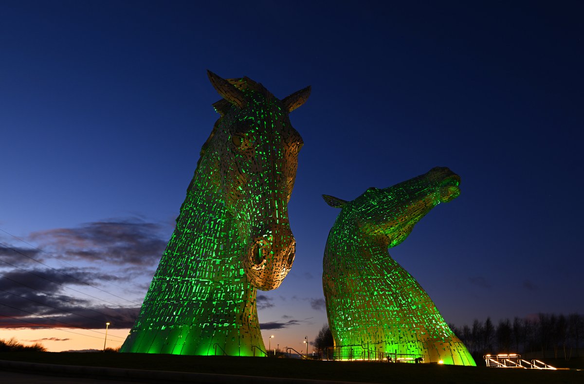 Ireland CG Edinburgh (@irlscotland) on Twitter photo The iconic Kelpies have been turned green for St Patrick's Day!
If you're passing this evening you'll see this famous Scottish landmark has been lit up in green by our friends in <a href="/DiscoverIreland/">Discover Ireland</a> <a href="/TourismIreland/">Tourism Ireland</a> The iconic Kelpies have been turned green for St Patrick's Day!
If you're passing this evening you'll see this famous Scottish landmark has been lit up in green by our friends in <a href="/DiscoverIreland/">Discover Ireland</a> <a href="/TourismIreland/">Tourism Ireland</a>