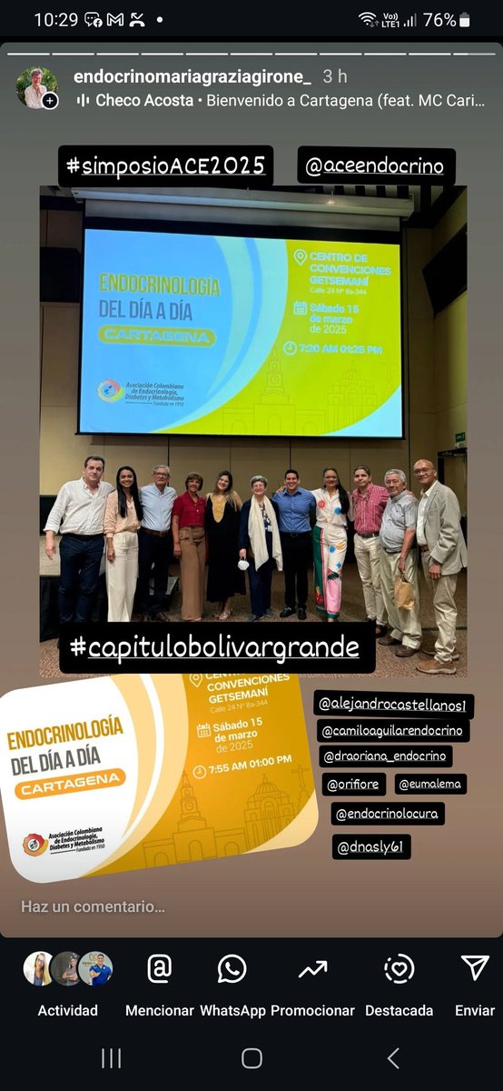magraziagirone's tweet photo. En Cartagena #simposioACE2025 @ENDOCRINO_COL puede revivir
La espectacular experiencia en
#ENDOCAMPUS inscribete disfruta @endocatracha @drfherediaz
@rafael52987 @alejoromanmd
@gustavendocrino @alfonsomora81
@CristobMorales @dremarquezr
@SMNE_Oficial @UscherMariaI @Carig2 https://t.co/j8gGmnradk