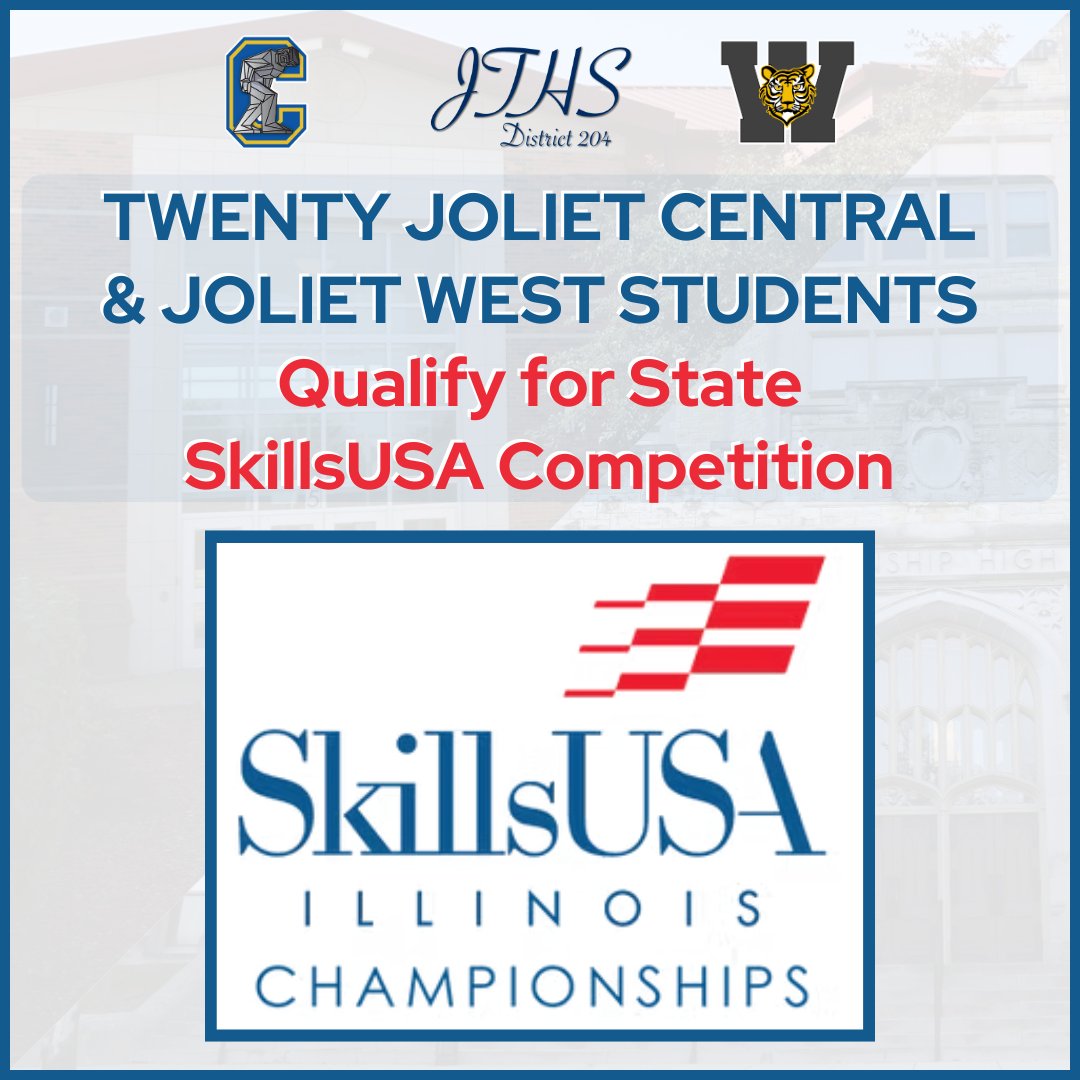 Twenty Joliet Central &amp; Joliet West Students Qualify for State SkillsUSA Competition
bit.ly/3FATz44