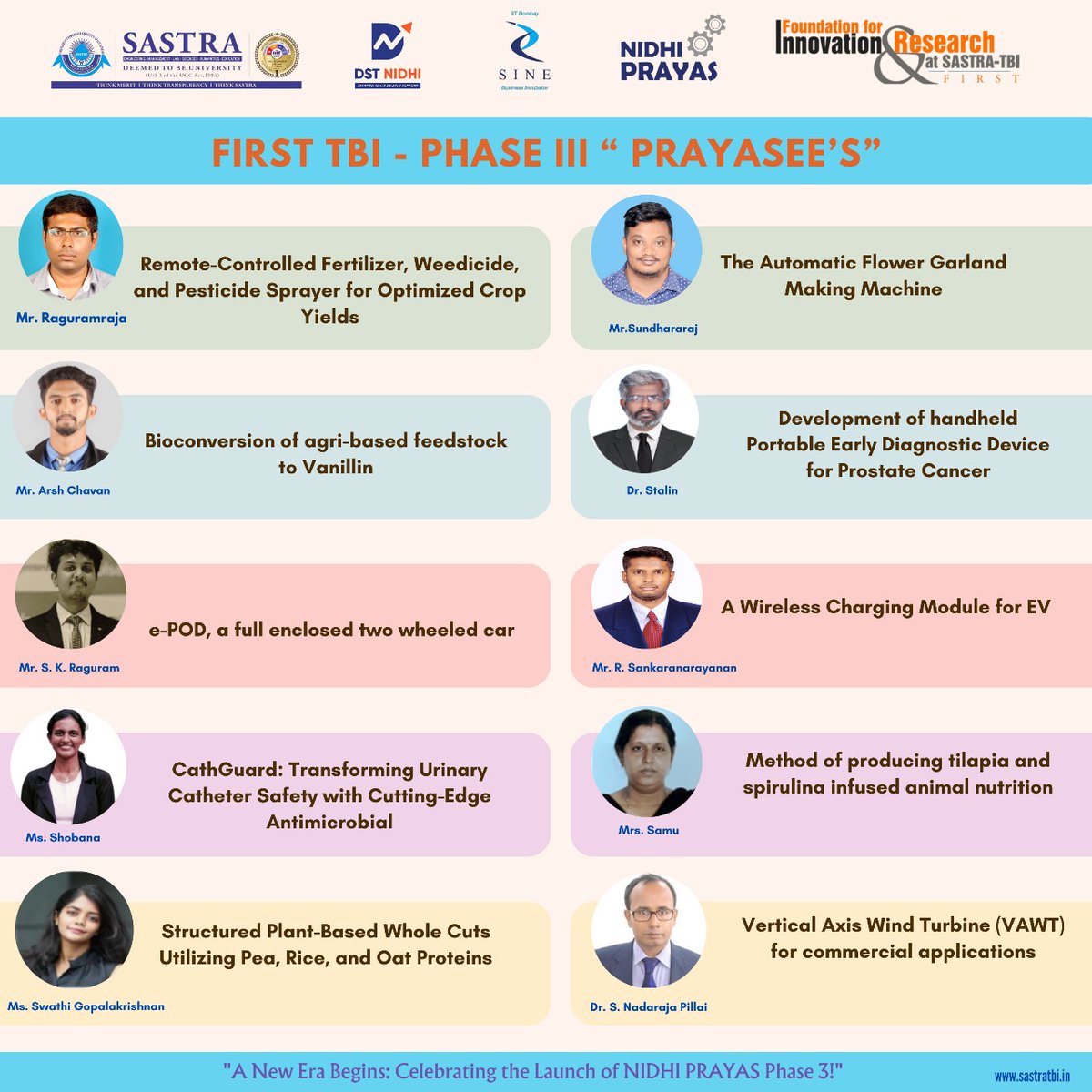 "A new chapter begins! We’re thrilled to welcome 10 Prayasee's to our journey. Let’s create, inspire, and make success together! ✨

#innovation #startup #sastratbi #nidhiprayas