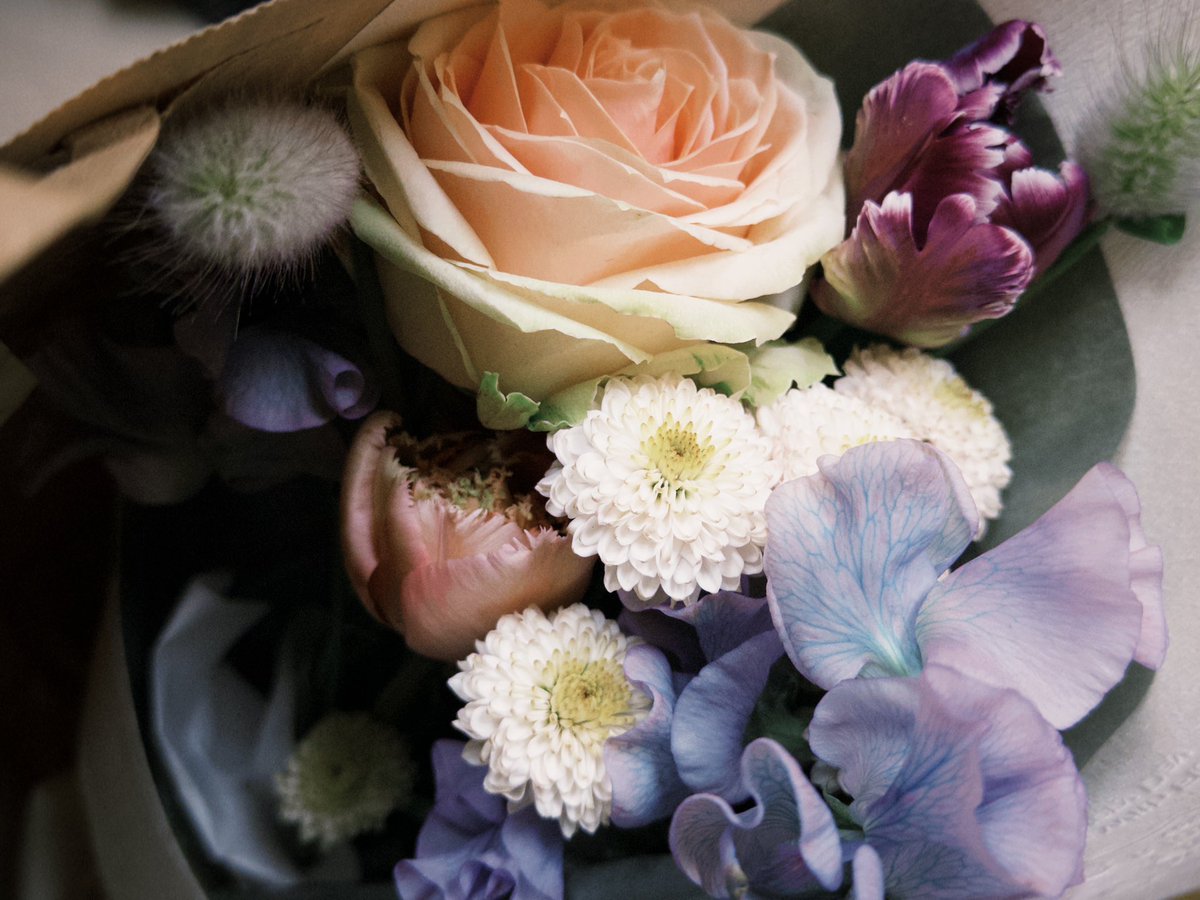 まゆちゃんが一個一個選んだ花束くれた💐🩷🩷🩷🩷🩷🩷🩷すごいうれしい