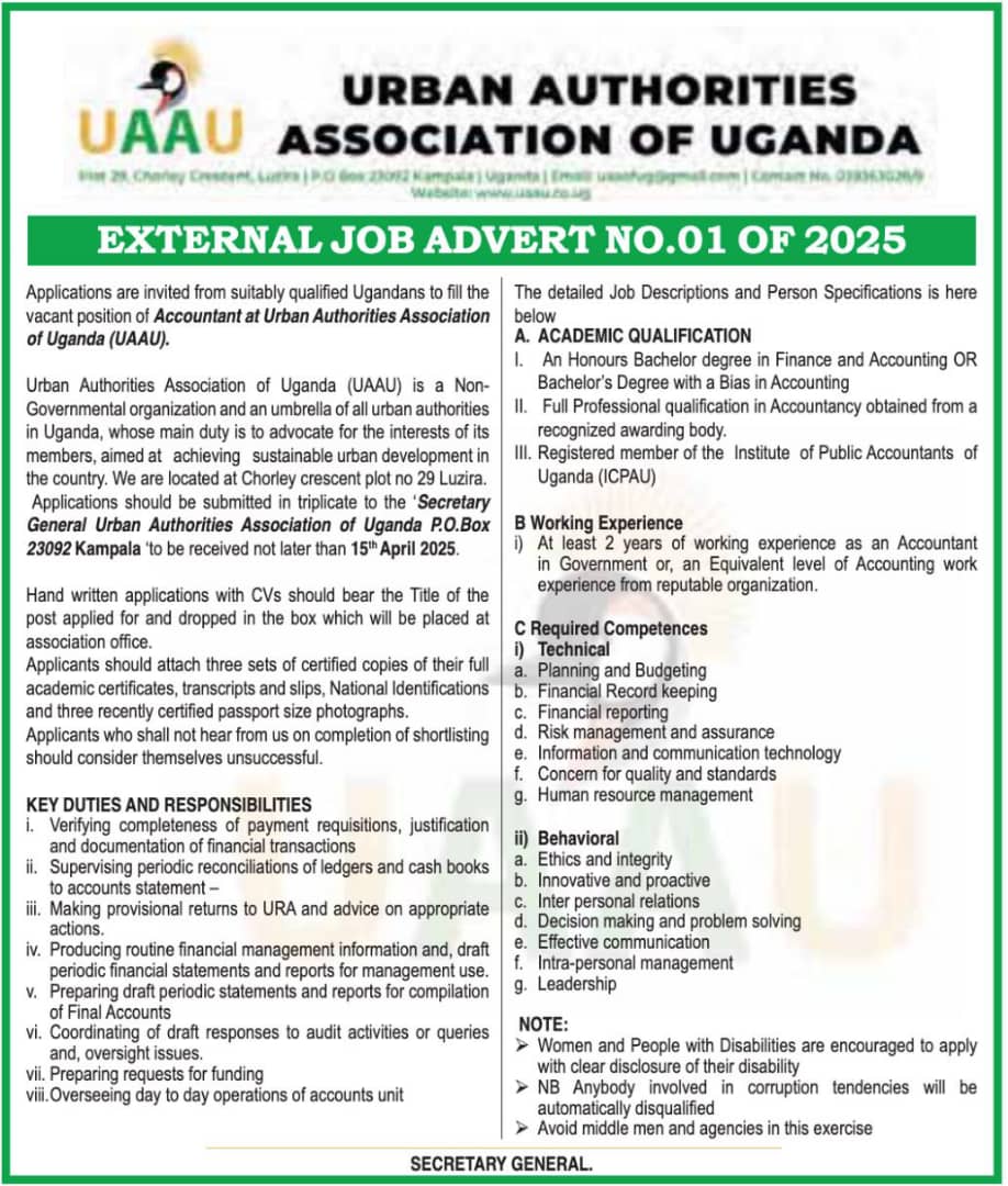VAs_ug's tweet photo. Opportunities for you. 
#jobs
#opportunities https://t.co/NCuBK0BXAk