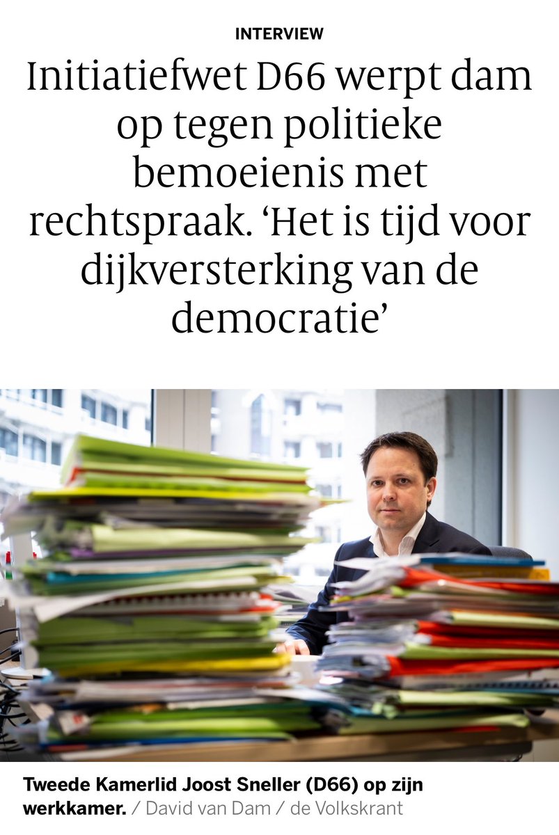 Rob Jetten (@robjetten) on Twitter photo "Democratie breekt niet in één klap af, maar door kleine scheurtjes. En ik heb het gevoel dat we natte voeten krijgen." – <a href="/Sneller/">Joost Sneller</a>
De rechtsstaat is geen speeltje voor politici. D66 werpt de dam op tegen politieke bemoeienis met rechtspraak. Lees over onze initiatiefwet: "Democratie breekt niet in één klap af, maar door kleine scheurtjes. En ik heb het gevoel dat we natte voeten krijgen." – <a href="/Sneller/">Joost Sneller</a>
De rechtsstaat is geen speeltje voor politici. D66 werpt de dam op tegen politieke bemoeienis met rechtspraak. Lees over onze initiatiefwet: