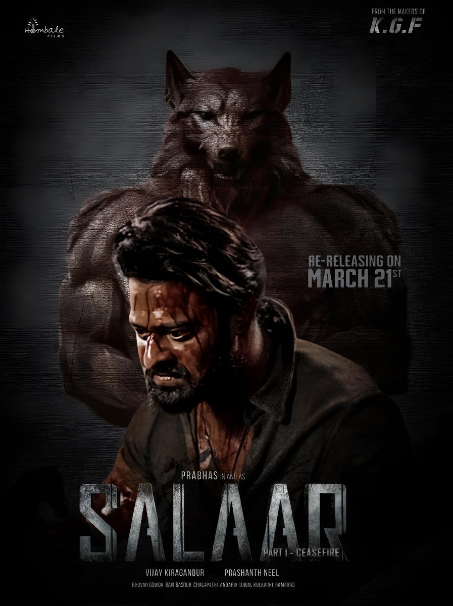 blaze_editz01's tweet image. The most violent men
-called one men
- the most violent salaar action saga
Dinosaur releasing in theatre on March 21 #Prabhas #SalaarReReleaseOnMarch21st #Salaar2