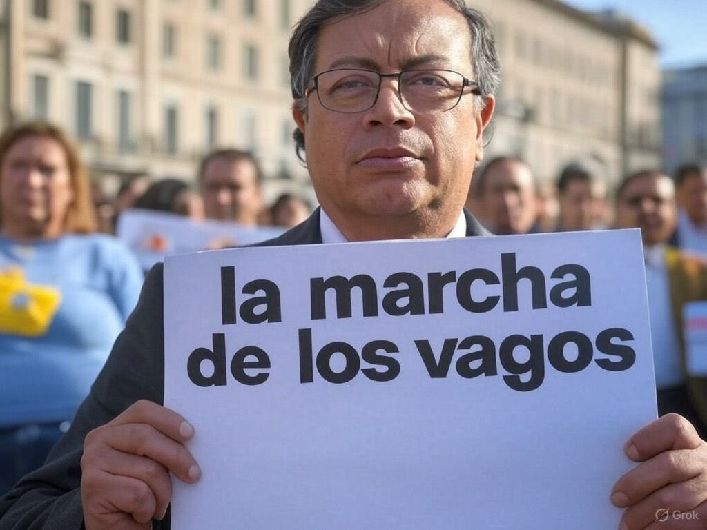 #LaMarchaDeLosVagos ¿Dónde están? 

- El tren elevado Buenaventura - Barranquilla
- ⁠El aeropuerto internacional de la Guajira
- ⁠El aeropuerto para Ayapel - Córdoba 
- ⁠El tren Villavicencio - Puerto Gaitán 
- ⁠La vía Rosas en el Cauca
- ⁠Los créditos para el ICETEX
- ⁠Las