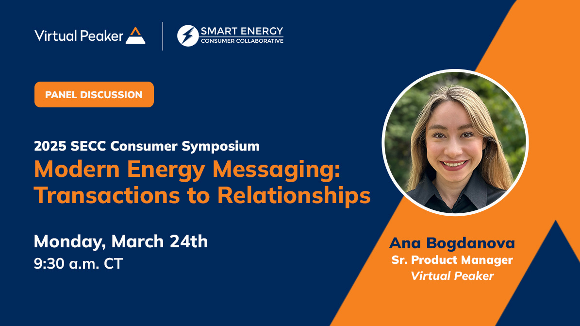 Virtual Peaker (@virtualpeaker) on Twitter photo 🗣️ In one week, join our Sr. Product Manager Ana Bogdanova for her panel Modern Energy Messaging: Transactions to Relationship, part of the 2025 <a href="/seconsumer/">Smart Energy Consumer Collaborative (SECC)</a> Consumer Symposium! See you next Monday in sunny Dallas, TX! 🌞 🗣️ In one week, join our Sr. Product Manager Ana Bogdanova for her panel Modern Energy Messaging: Transactions to Relationship, part of the 2025 <a href="/seconsumer/">Smart Energy Consumer Collaborative (SECC)</a> Consumer Symposium! See you next Monday in sunny Dallas, TX! 🌞