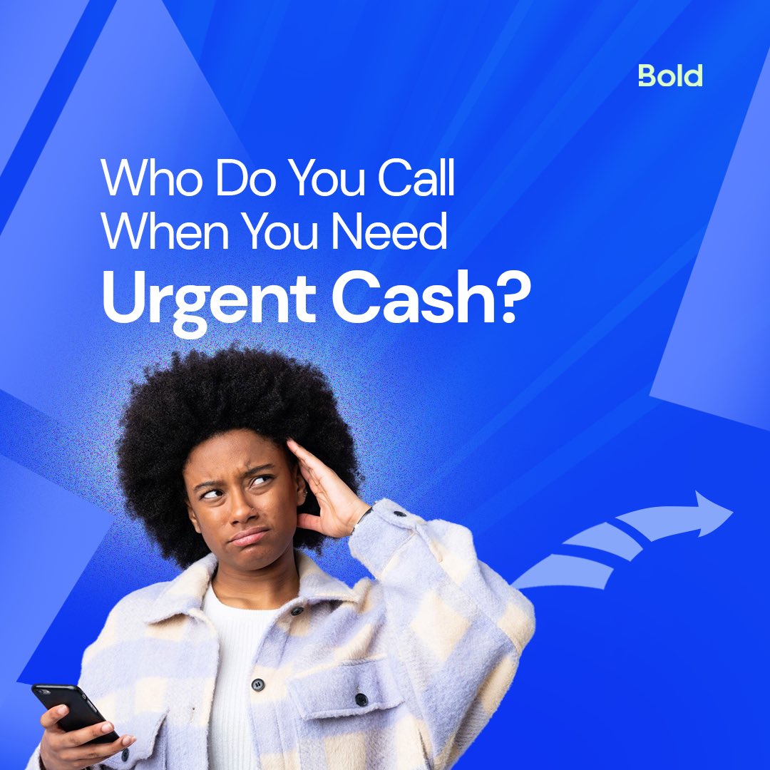 boldswitch_ng's tweet photo. Need urgent cash? Don’t stress, just go Bold, the trusted app that’s here for you on rainy days! 😉

 #BoldApp #UrgentCash #FinancialHelp #TrustedApp #RainyDayRescue #QuickCash #InstantLoans #FinancialSolutions https://t.co/YIXZw9aJdO