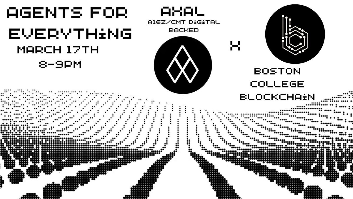 Axal has a touched down in an rainy Boston 

<a href="/ashlan_ahmed/">Ash Ahmed</a> and <a href="/kozyDOTai/">Kozy.ai</a> are speaking at <a href="/NEU_Blockchain/">neublockchain.eth</a> and <a href="/Blockchain_BC/">Boston College Blockchain</a> today!

If you’re in the city and want to say hi

PULL UP!!!