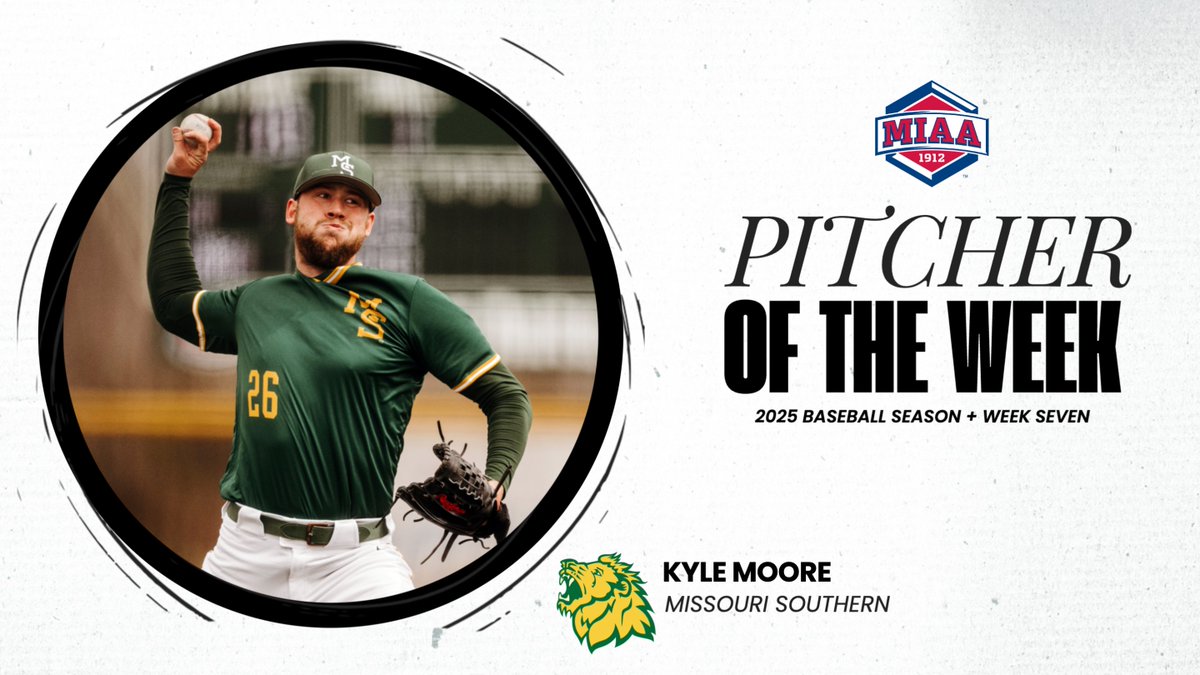 The MIAA (@themiaa) on Twitter photo Kyle Moore of <a href="/MSSUBaseball/">Missouri Southern Baseball</a> was crowned Week Seven's πππΌπΌ ππππΎπππ ππ πππ ππππ π‡οΈ
π° tinyurl.com/3pney689
#BringYourAGame Kyle Moore of <a href="/MSSUBaseball/">Missouri Southern Baseball</a> was crowned Week Seven's πππΌπΌ ππππΎπππ ππ πππ ππππ π‡οΈ
π° tinyurl.com/3pney689
#BringYourAGame