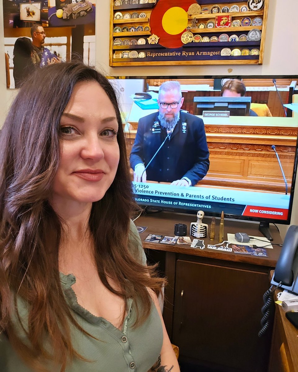 Hot Shots Gun Club (@hotshotsgunclub) on Twitter photo Sitting at the desk of <a href="/RepRyanArmagost/">Representative Ryan Armagost</a>, watching him fight more ridiculous anti-gun bills. Sitting at the desk of <a href="/RepRyanArmagost/">Representative Ryan Armagost</a>, watching him fight more ridiculous anti-gun bills.
