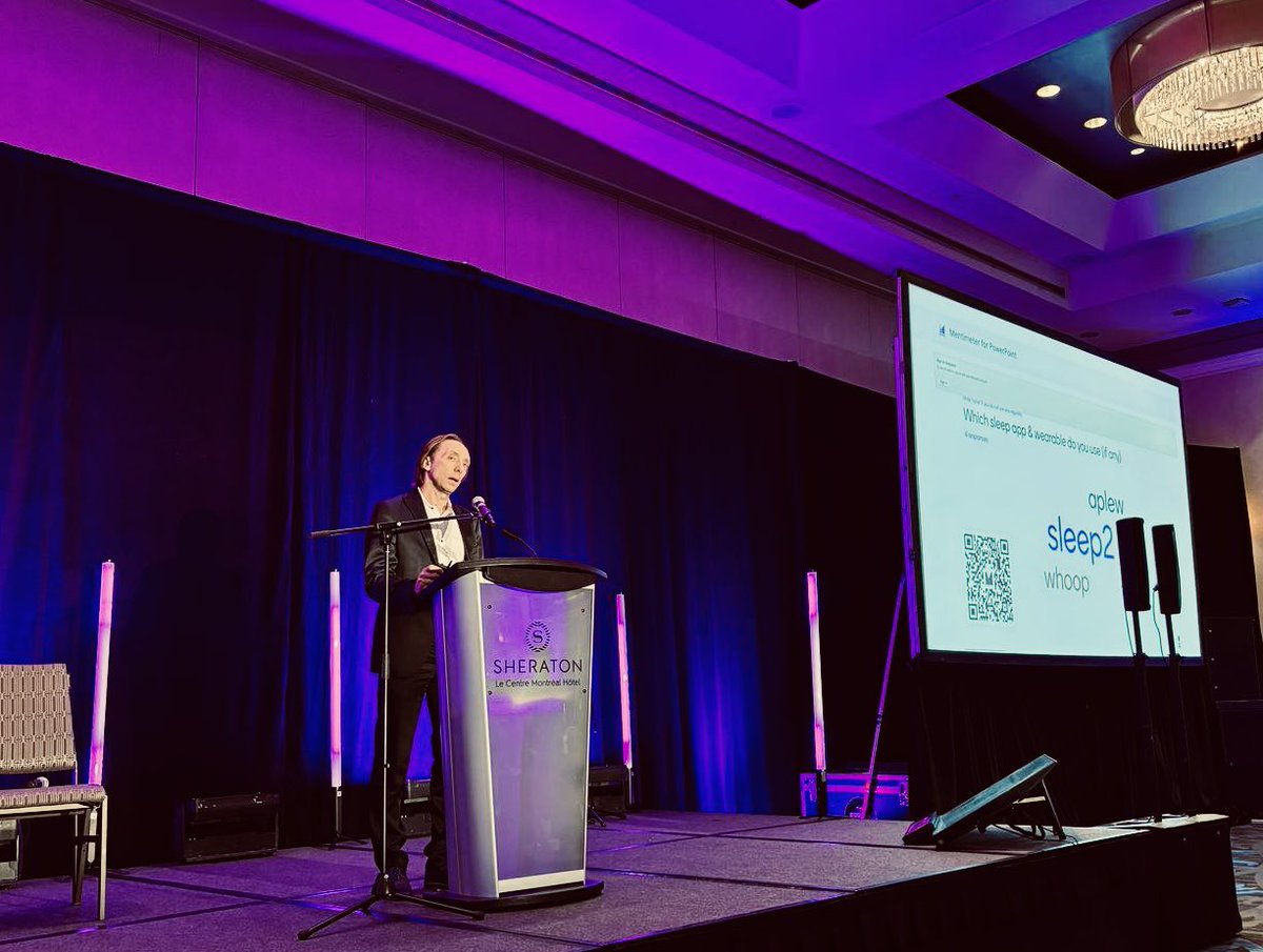 ManuelSchabus's tweet image. Celebrating 🥳 the World Sleep Day 2025 with a Keynote at the Canadian Sleep Congress (CSS) in Montreal.

I gave a talk on the exciting topic of AI and Wearables in Sleep Research and Sleep
Medicine.