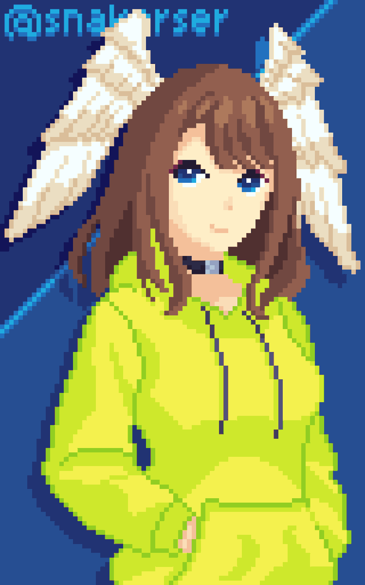snakerser's tweet photo. Casual Eunie (From XC3) #PixelArt #ドット絵 #Eunie #XenobladeChronicles3 #fanart https://t.co/9fqdt9Jm4k
