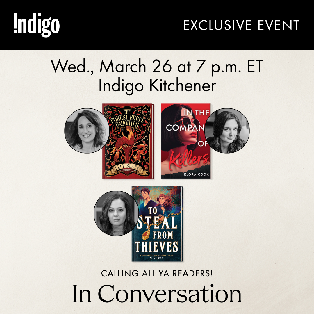 Hachette Canada (@hbgcanada) on Twitter photo Calling all YA readers! Join Elly Blake, <a href="/eloracookauthor/">Elora Cook ✨️</a> and M.K. Lobb in conversation at Indigo Kitchener, moderated by <a href="/MorganRhodesYA/">Morgan Rhodes</a>. Event details here: ow.ly/RMey50Vj7ZZ
📅Wednesday, March 26 at 7pm ET Calling all YA readers! Join Elly Blake, <a href="/eloracookauthor/">Elora Cook ✨️</a> and M.K. Lobb in conversation at Indigo Kitchener, moderated by <a href="/MorganRhodesYA/">Morgan Rhodes</a>. Event details here: ow.ly/RMey50Vj7ZZ
đź“…Wednesday, March 26 at 7pm ET