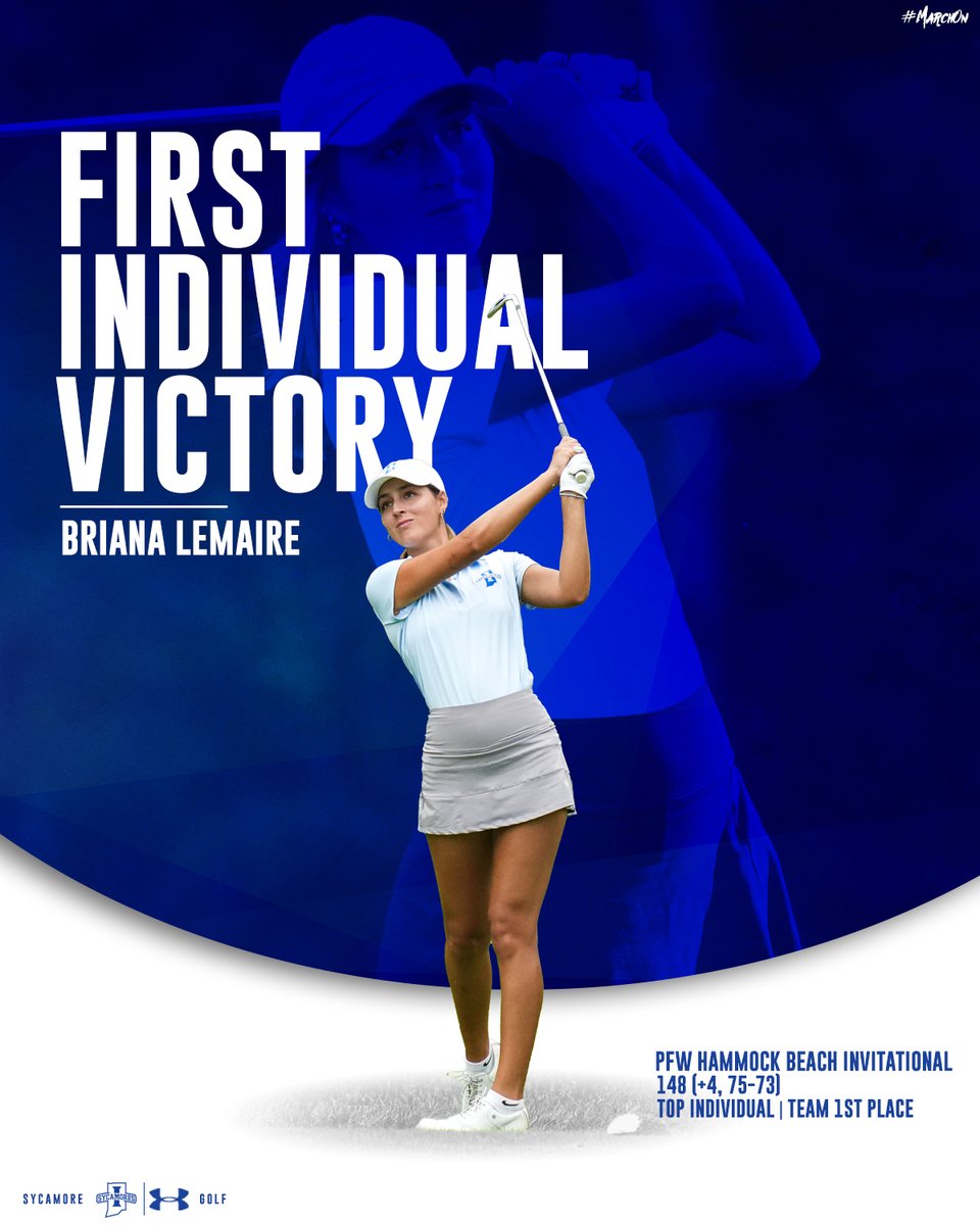 Indiana State Golf (@indstgolf) on Twitter photo Congratulations to <a href="/BrianaLemaire/">Briana LeMaire</a> for winning her first collegiate tournament! She led the Sycamores to their first win of the spring, shooting +4 through the two-round tournament last week in Florida.
#MarchOn Congratulations to <a href="/BrianaLemaire/">Briana LeMaire</a> for winning her first collegiate tournament! She led the Sycamores to their first win of the spring, shooting +4 through the two-round tournament last week in Florida.
#MarchOn