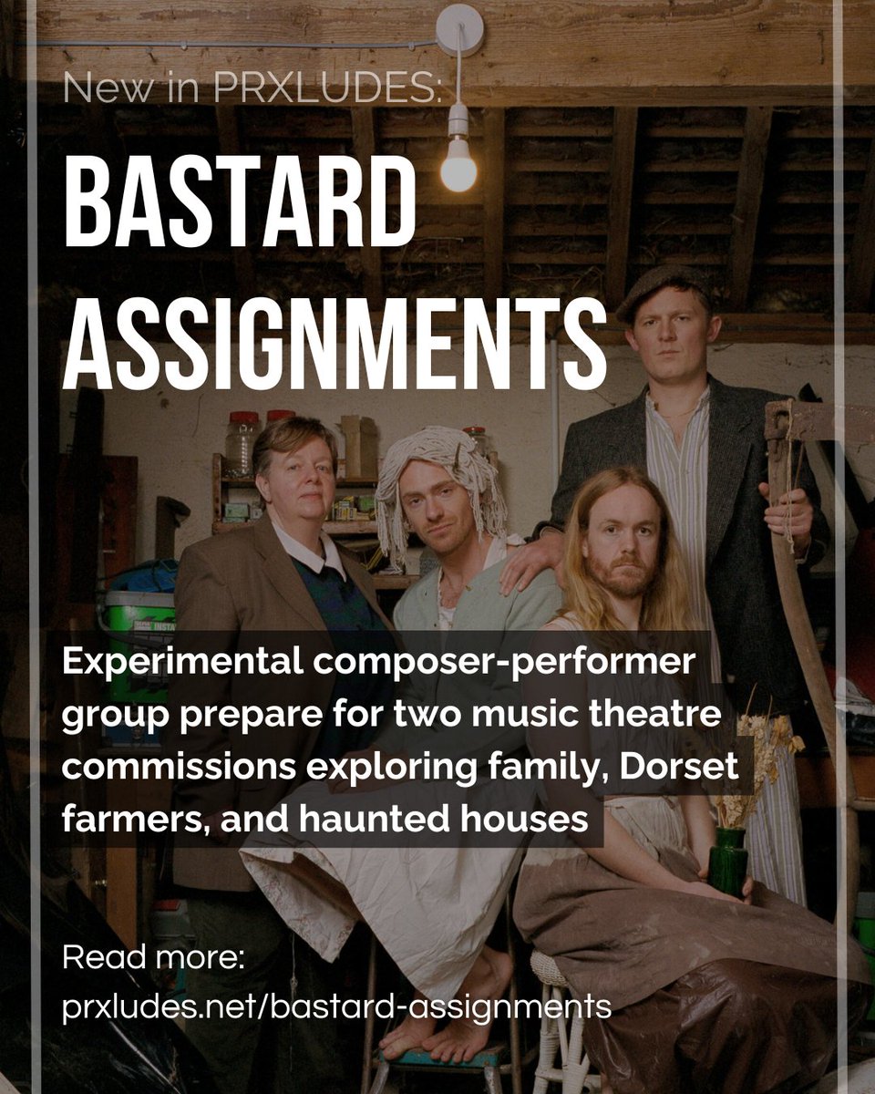 patrickel94's tweet image. Last month, I had the privilege of interviewing Bastard Assigments for this month's @prxludes issue
I chatted with them about their commissions HOUSE and PIGSPIGSPIGS, Dorset farmers, collaborative narratives, working with a theatre director, and more…
prxludes.net/2025/03/17/bas…
