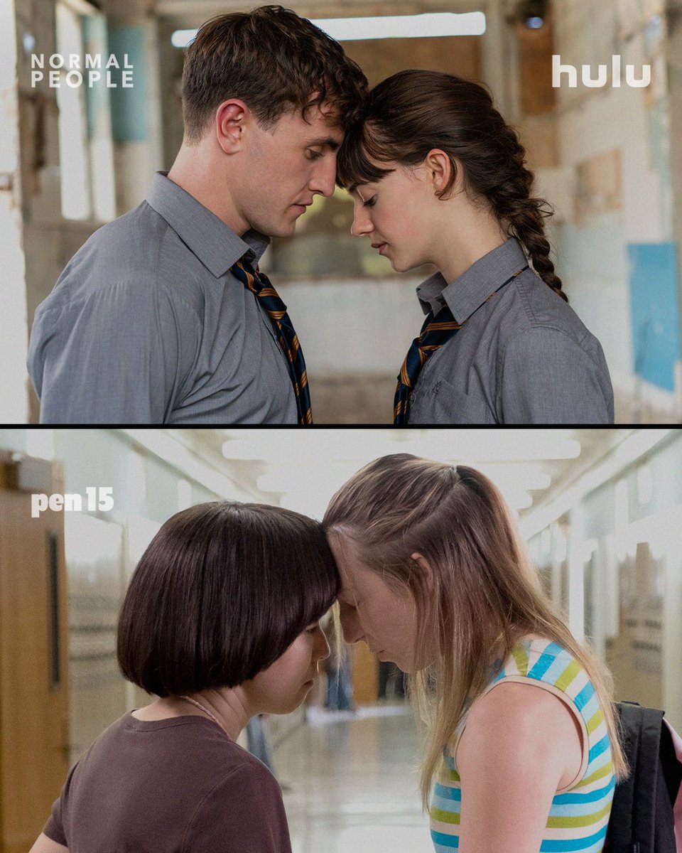 hulu's tweet image. They found love in a hopeless place. 

Now Streaming: #NormalPeople #Pen15