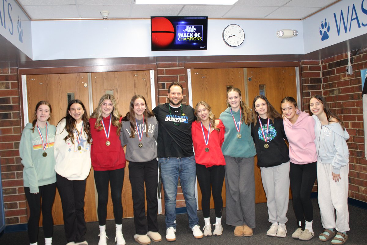 Congrats to our back-to-back 8AA Girls' Basketball champions!!  They defeated a tough Gregory squad on Friday and today enjoyed our "Walk of Champions".  Way to go Wildcats!!  #elevate203