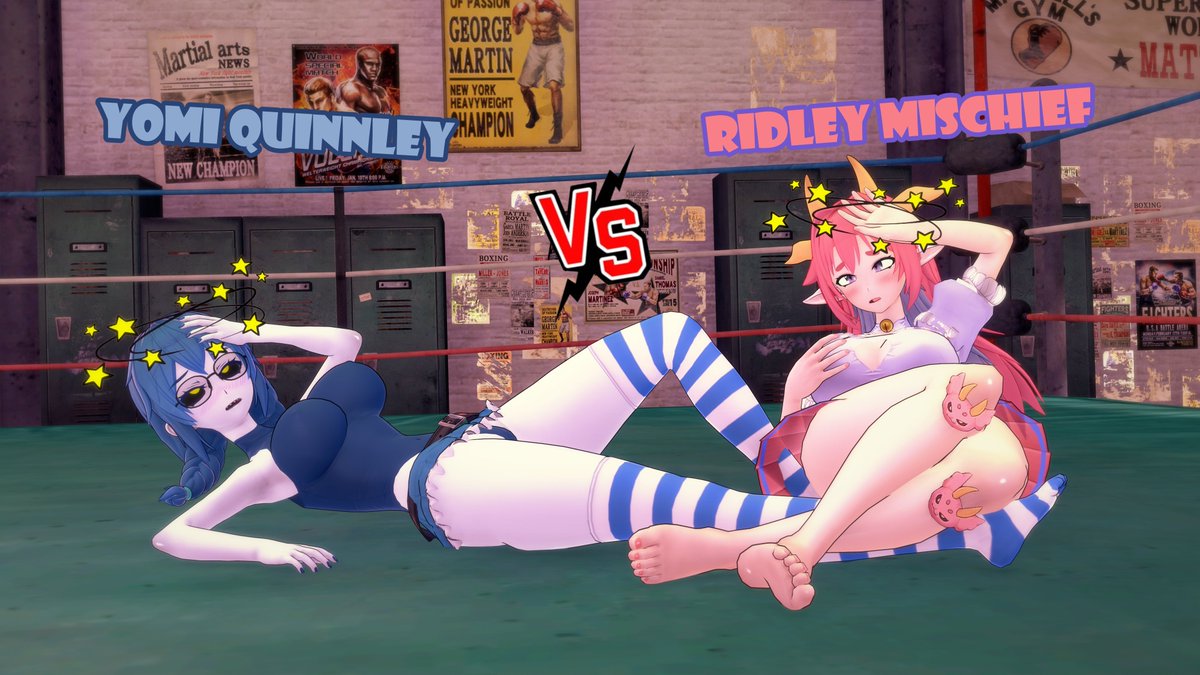 Somna_babyy's tweet photo. Welp, I shook both @Yomis18Lab and @ridleymschf awake, ready to have them both face off in a bonus loser's match, but as I went to go and get the poll ready they both... started making out?! O///O Until they both fainted.

Double KO? ��

#ryona #yuri #vtubers #yomis18lab https://t.co/GX1mPIYiC0