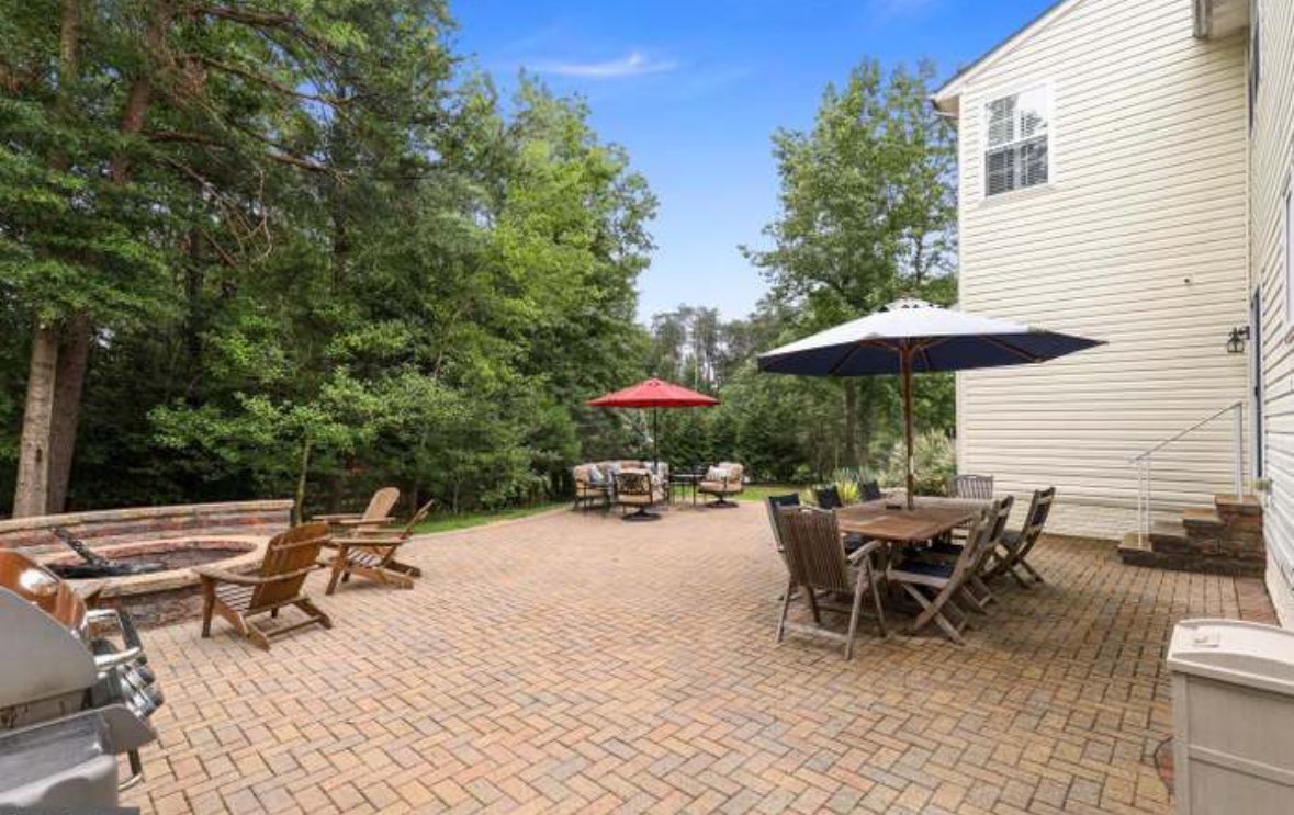 buzzfreebrews's tweet photo. @NWischoff 1200 sq.ft custom stone paver patio with 7ft fire pit and a gorgeous retaining wall surrounded by freshly planted privacy ever-greens to create our very own backyard oasis. We hosted amazing parties out there too. 🔥 🌲 https://t.co/1tyCswgCHR