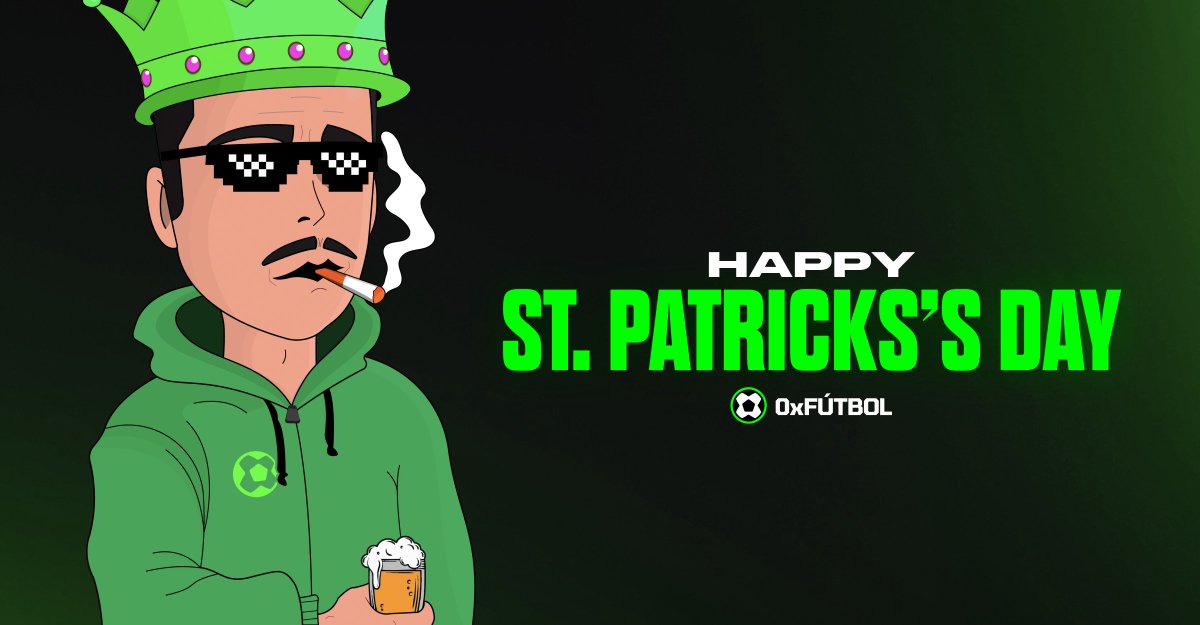 0xfutbol's tweet photo. 🍀⚽ Happy St. Patrick’s Day! 🍀⚽

Is there a better plan than grabbing a pint, calling your squad, and watching some fútbol? 🍻⚽

If so… we don’t want to know. https://t.co/3RNLjpXfxM