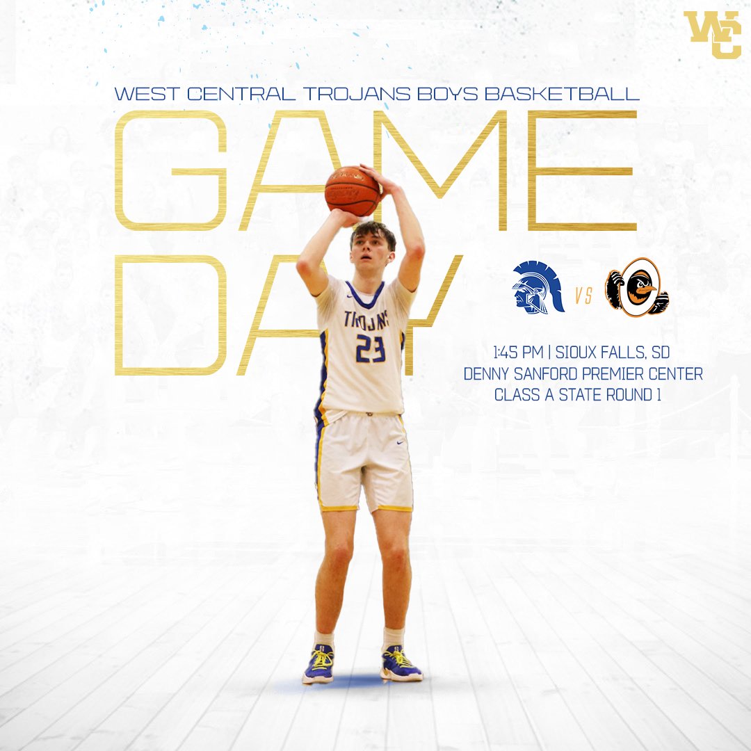 Big stage. Bright lights. This is what we worked for. 😝

🚨 It’s STATE TOURNAMENT Gameday! 🚨
📍Denny Sanford Premier Center
🆚 Lennox Orioles
⏰ 1:45 PM
📺 youtube.com/@SDPBdotORG/fe…
#TheTrojanWay | #TrojanBasketball |  #TrojanNation