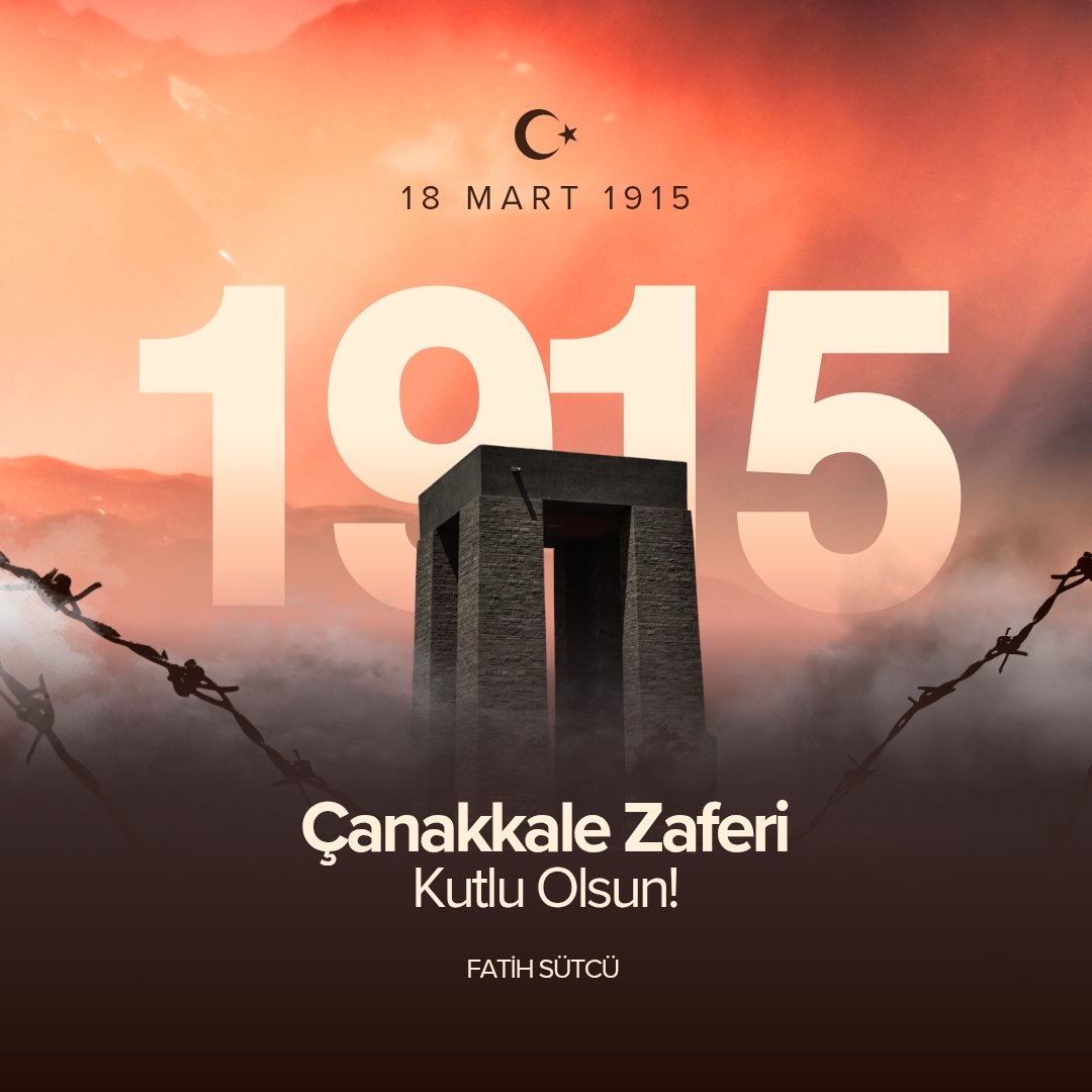 “Atalarımızın cesareti ve fedakarlığı yolumuzu aydınlatmaya devam edecek. Zaferimiz kutlu olsun. Bu vatan için hayatını hiçe sayıp can verenlere selam olsun."
#18MartÇanakkaleZaferi kutlu olsun.