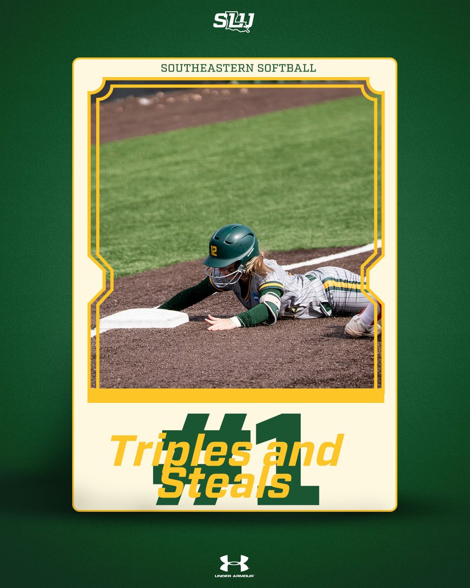 As of March 17, <a href="/LionUpSoftball/">Southeastern Softball</a> leads the nation in both triples (21) and stolen bases (105)

#LionUp