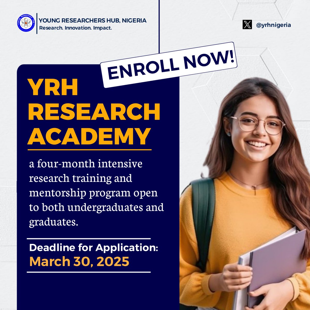 The registration deadline has been extended. Take advantage of the extension!

Enrol here: yrh.ng